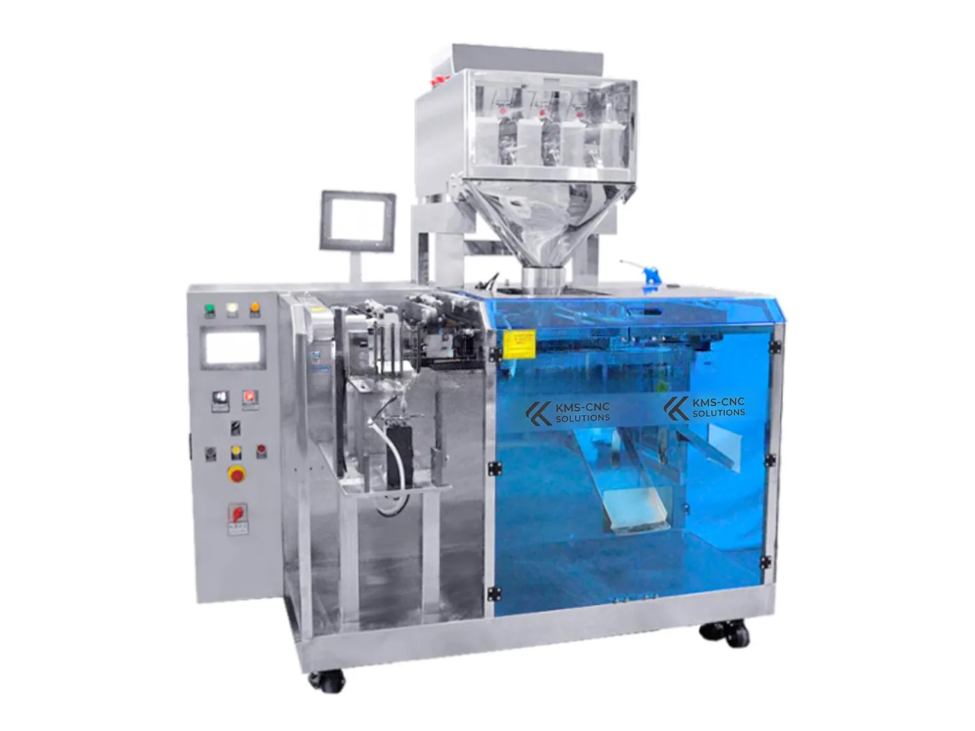 Horizontale Verpackungsmaschine für Granulat in vorgefertigten Beuteln – Dosiert feinkörnige Produkte wie Gewürze, Buchweizen und Snacks in vorgefertigte Beutel