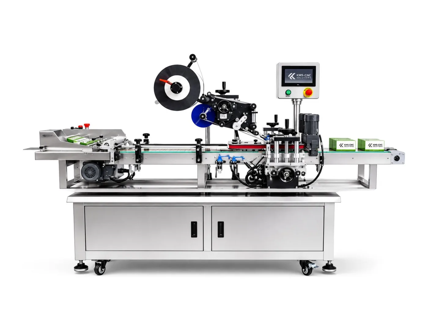 Paging-Etikettiermaschine – Vereinzelt Beutel, Karten und Papier und etikettiert die Oberseite, optional mit Datumsdruck